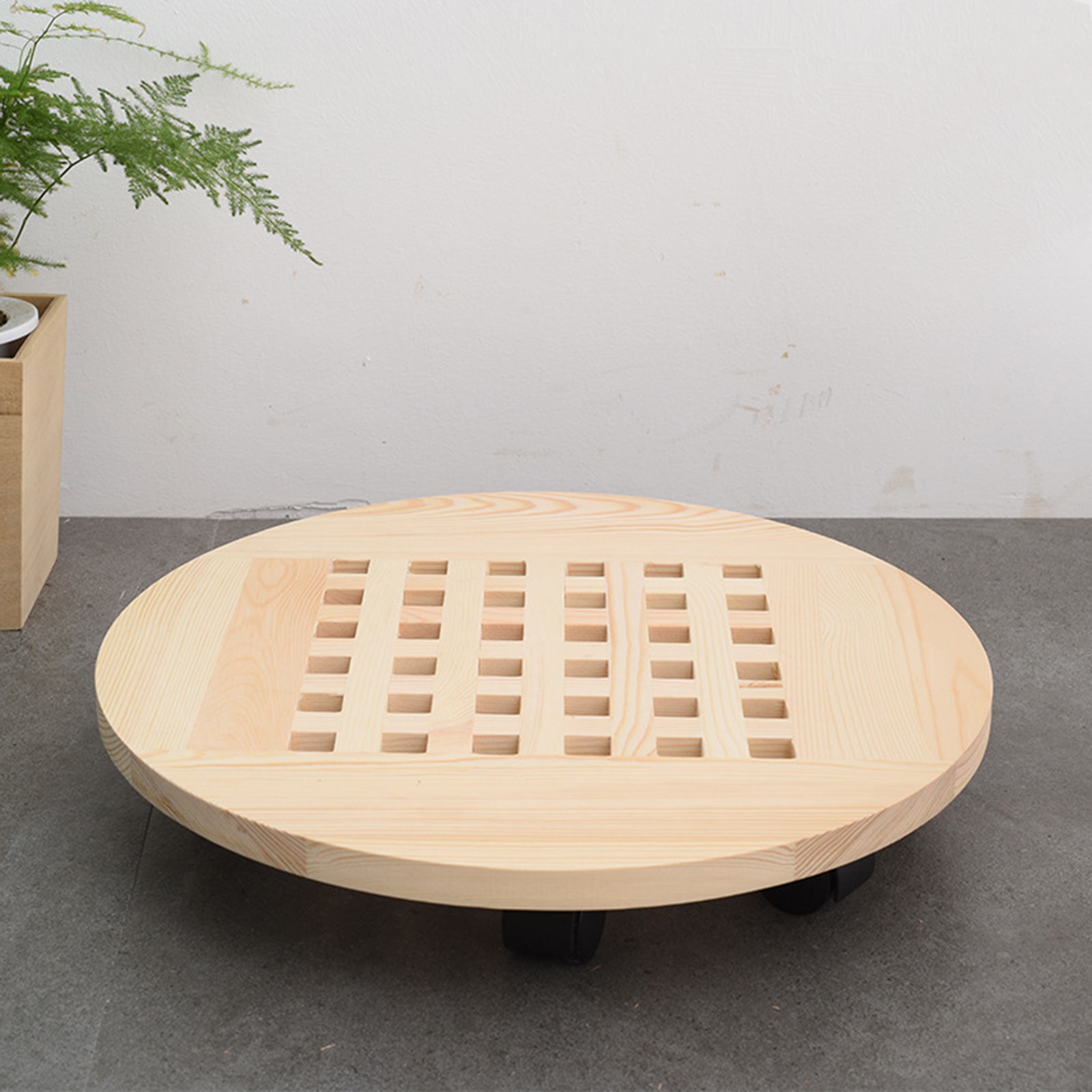 360 ° schwenken Rad Blumentopf Tablett Aus Holz Rotierenden Blume Topf Warenkorb Rädern Anlage Stehen Runde Blumen Töpfe Halfter Regal tablett Neue