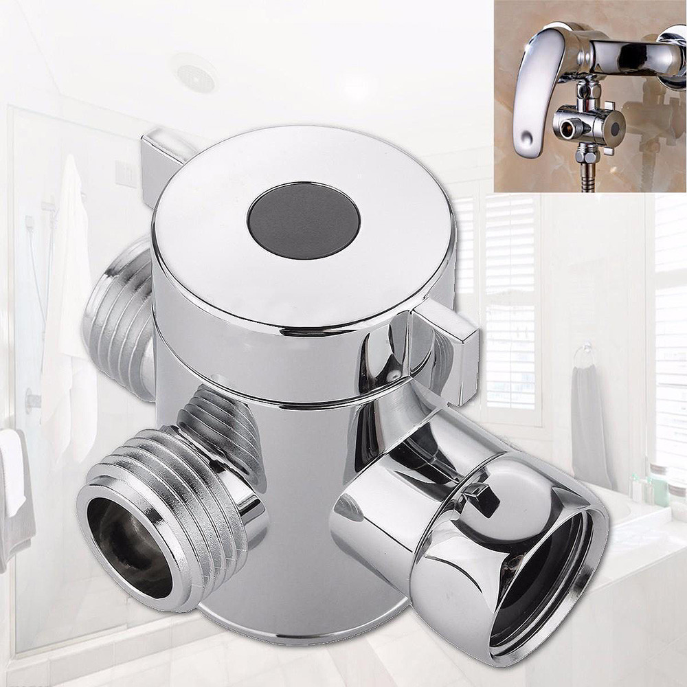 Multifunktions 3 Weg Dusche Kopf Umsteller Ventil Drei Funktion Schalter Adapter Anschluss T-Adapter Für Wc Bidet Dusche # t2P