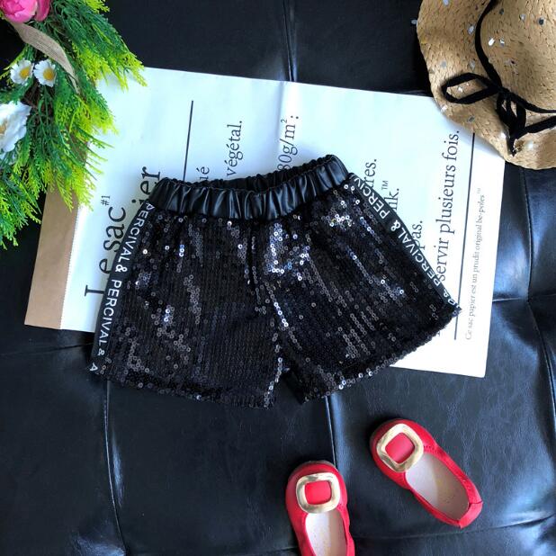 neue mädchen leder pailletten kurze Hose herbst Winter mädchen kurze Hose 2-7t C355