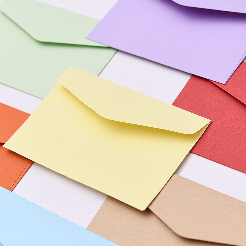 (10 Teile/los) 11.7*7,9 cm Farbe Mini Umschläge Einfarbig Bank Karte Mitgliedschaft Karte Einfache Mini Umschläge
