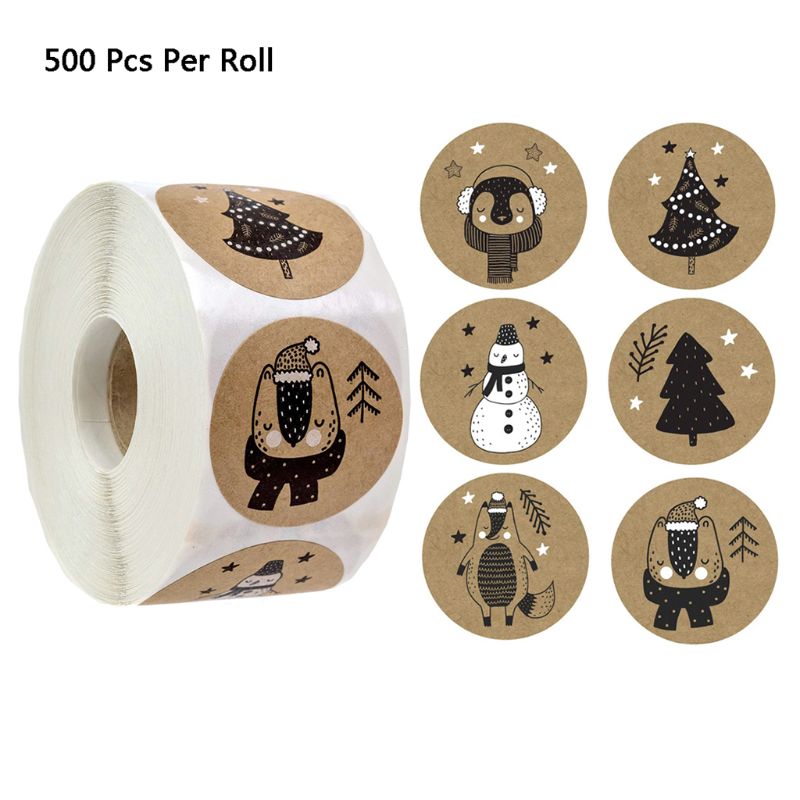 500 stücke 6 Entwürfe 1 Zoll Weihnachten Thema Dichtung Etiketten Aufkleber Für DIY zurück Paket Umschlag Schreibwaren Dekoration