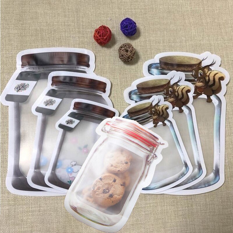 5Stck Lebensmittel Lagerung Tasche PVC Vakuum Frische Kleine Postleitzahl-sperren Heimat Lager Organisation Wiederverschließbaren Selbst-abdichtung Lebensmittel Verpackung taschen