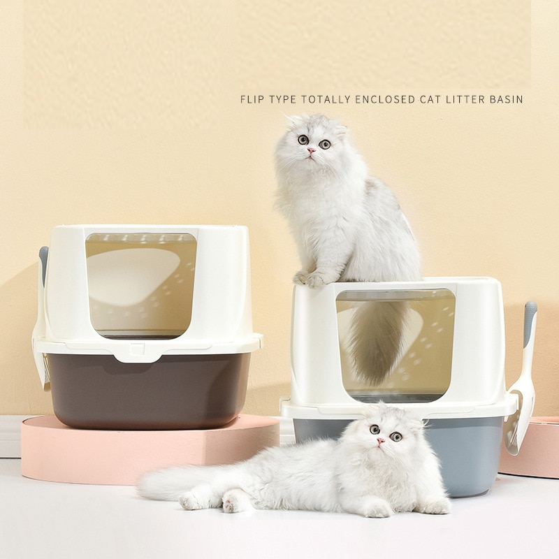 Geschlossenen Katzenstreu Kasten Große Anti-spritzer Schublade oben in Katze Wc Desodorierung extra Große Übergroßen Katze Liefert