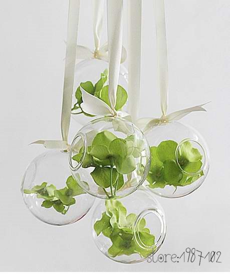 8 stücke 6/8/10 cm klar Globus 6/8/10 cm DIY Hängen Runde Glas luft Anlage Terrarien Kugeln Blume Globus Vase Für Hochzeit Dekorationen