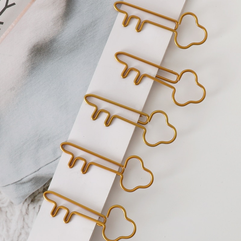 Ballettröckchen 8 teile/los Kreative Kawaii Schlüssel geformt Papier Clip Lesezeichen Schreibwaren Schule Bürobedarf Escolar Papelaria H0415