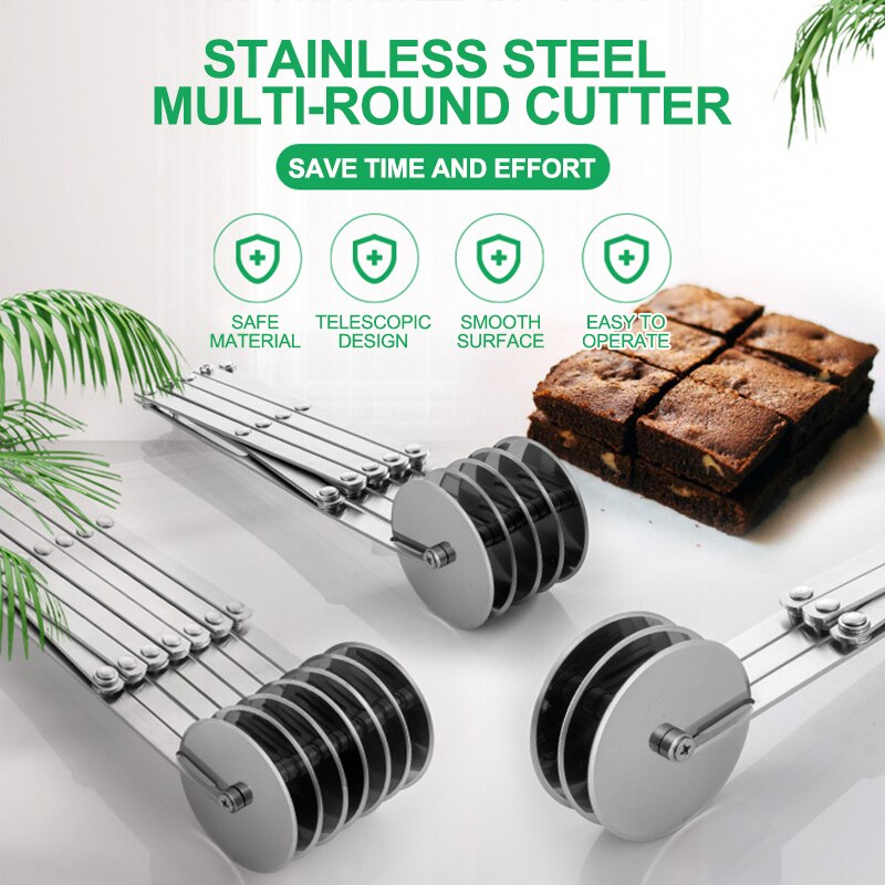 3/5/7 räder Cutter Teig Teiler Seite Pasta Messer flexibel Rolle Klinge Einstellbar Pizza Gebäck Schäler Küche Werkzeuge Backformen