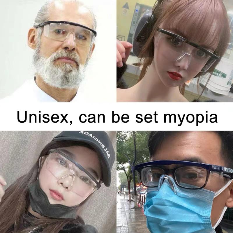 Wiederverwendbare Schutz Sicherheit Brille Arbeiten Anti Staub Auge Anti-Nebel Antisand Winddicht Anti Staub Speichel transparent Brille