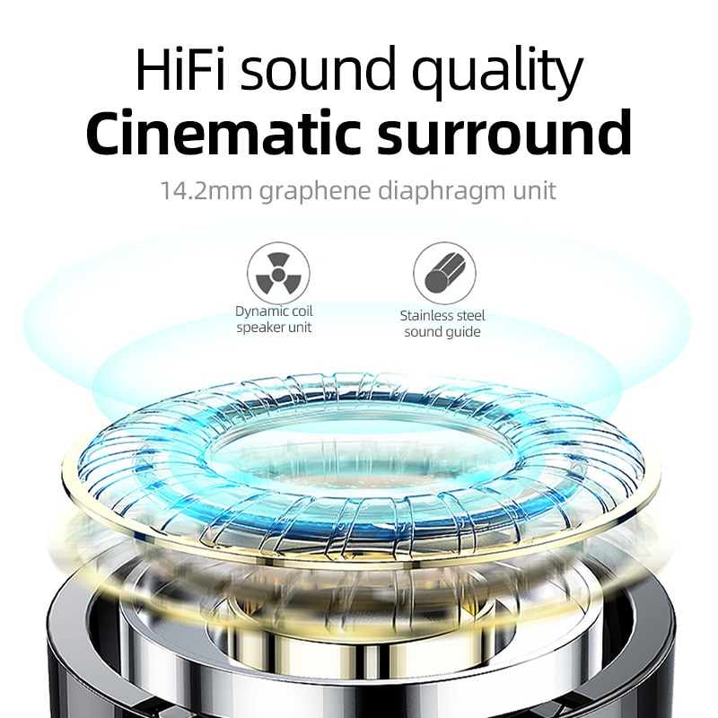 Joyroom T01 Bluetooth Kopfhörer Wahre Ohrhörer berühren Kontrolle Drahtlose Ladung Kopfhörer drahtlose kopfhörer bluetooth für smartphon