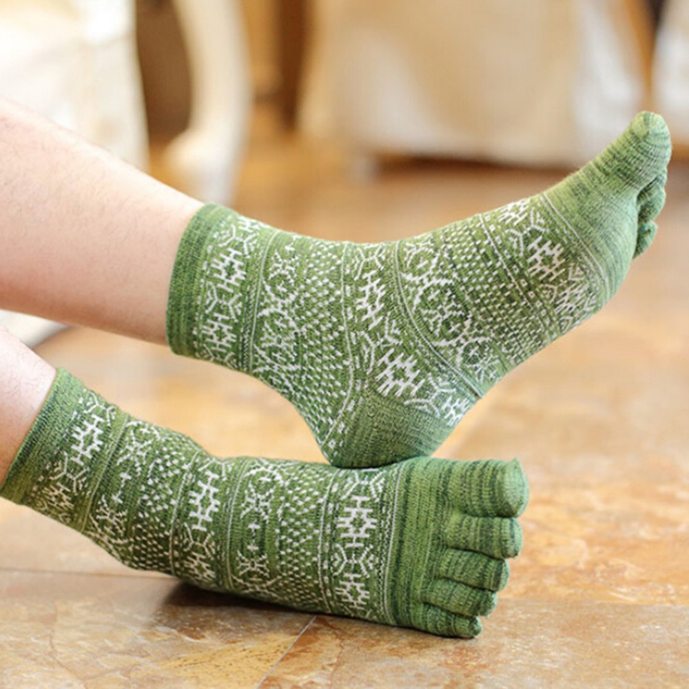 4 farben Fünf Finger Socken der Männer lässig Jahrgang Stil Baumwolle herren Socken Männlichen Thermische/Dicke Warme Socken & strumpfwaren