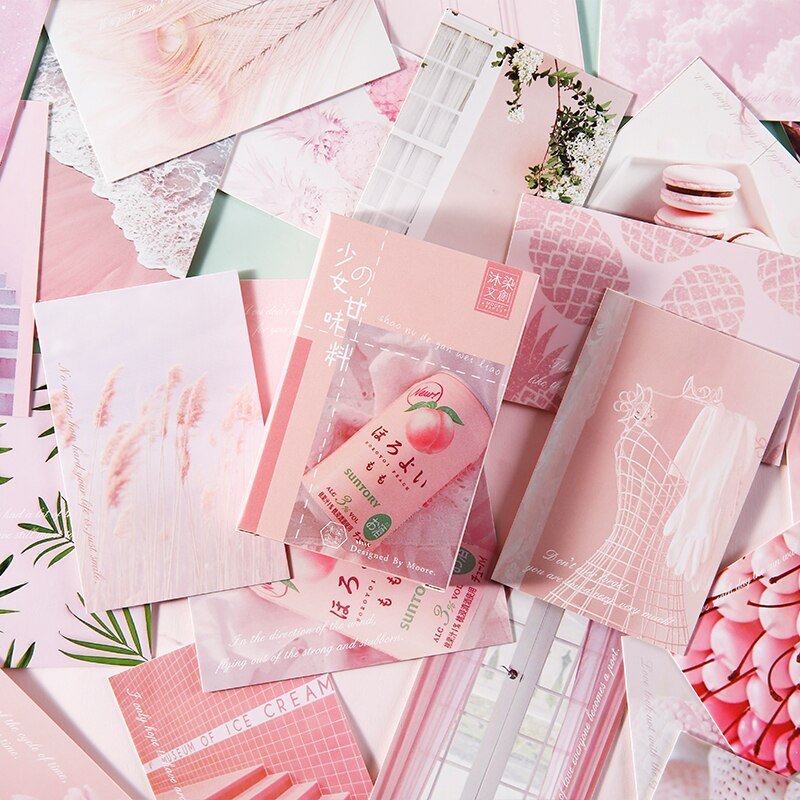 28 blätter/einstellen Kawaii Rosa Serie Lomo Karte Mini Postkarte DIY Grußkarten Geburtstag Karte Nachricht Karte
