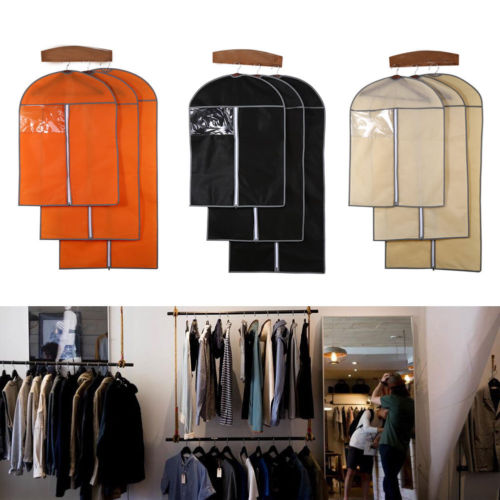 Langlebig Einfarbig Kleidung Abdeckungen Kleid Kleidung Mantel Kleid Anzug Abdeckung Tasche Staubdicht Lagerung Schutz Atmungsaktive Langlebig