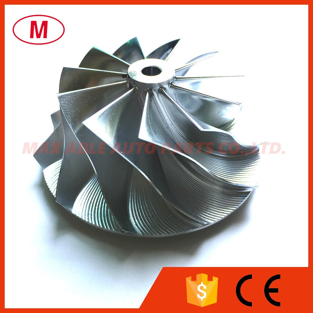 KP39 39.50/52,00mm 11 + 0 klingen Hohe Leistung Turbo Billet Kompressor Rad/Aluminium 2618/Fräsen kompressor Rad
