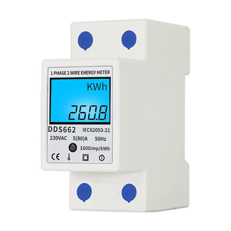 LCD Digital Energie Verbrauch Meter Single Phase Energie Meter Watt kWh 230V AC