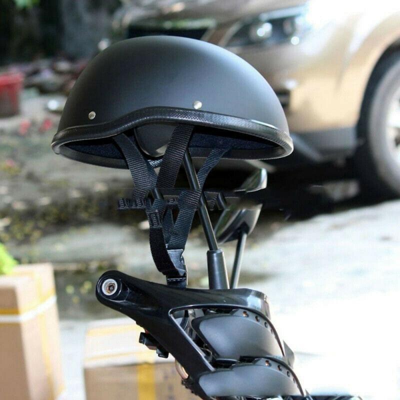 dauerhaft Motorrad Helm Schädel Kappe Jahrgang Halbe Gesicht Helm Rolle Motorrad Moto Fahrrad Helme Motorrad Zubehör Schwarz