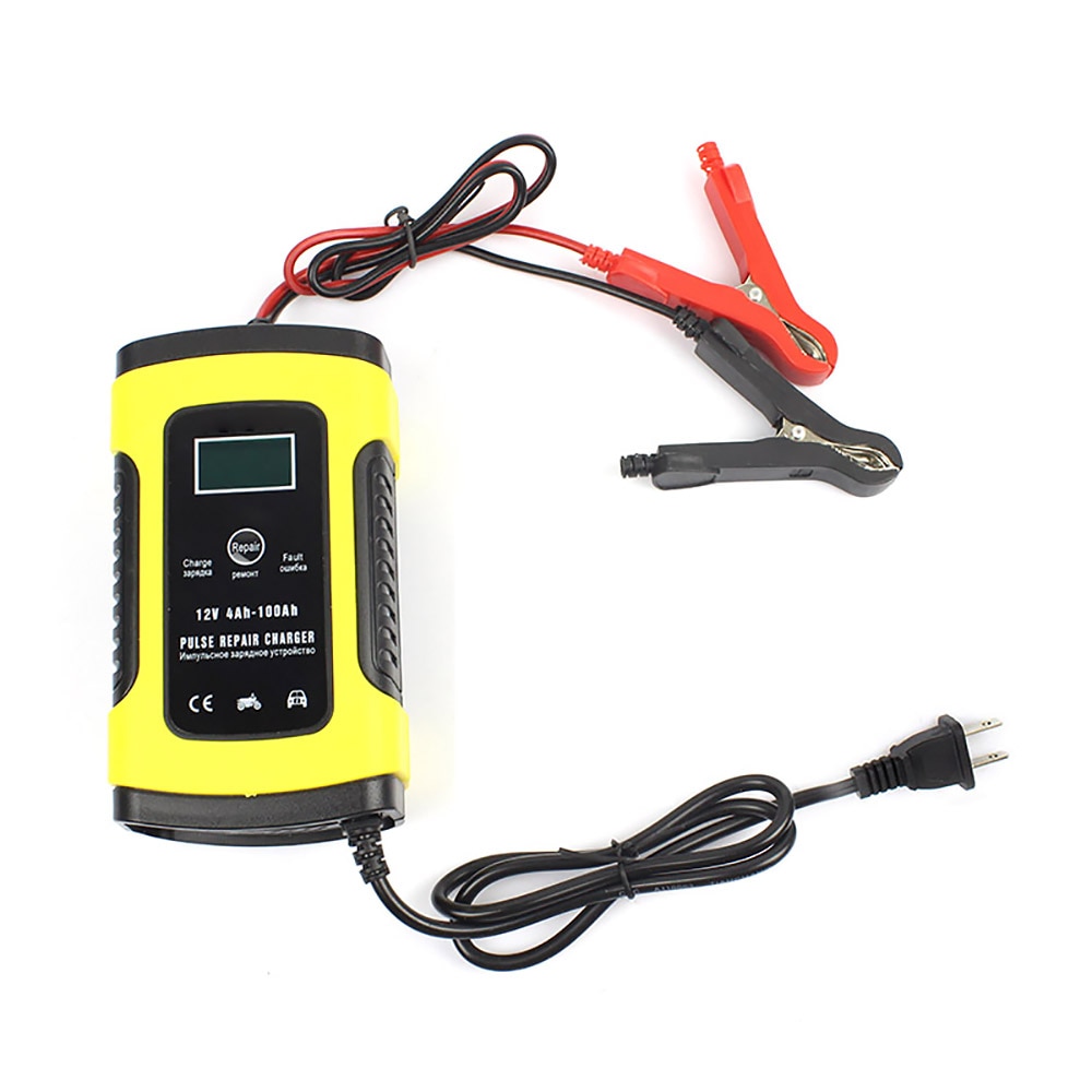 12V 6A Volle Automatische Auto Batterie Ladegerät Energie Puls Reparatur Ladegeräte Nass Trocken Blei Säure Batterie-ladegeräte Digitale LCD Anzeige