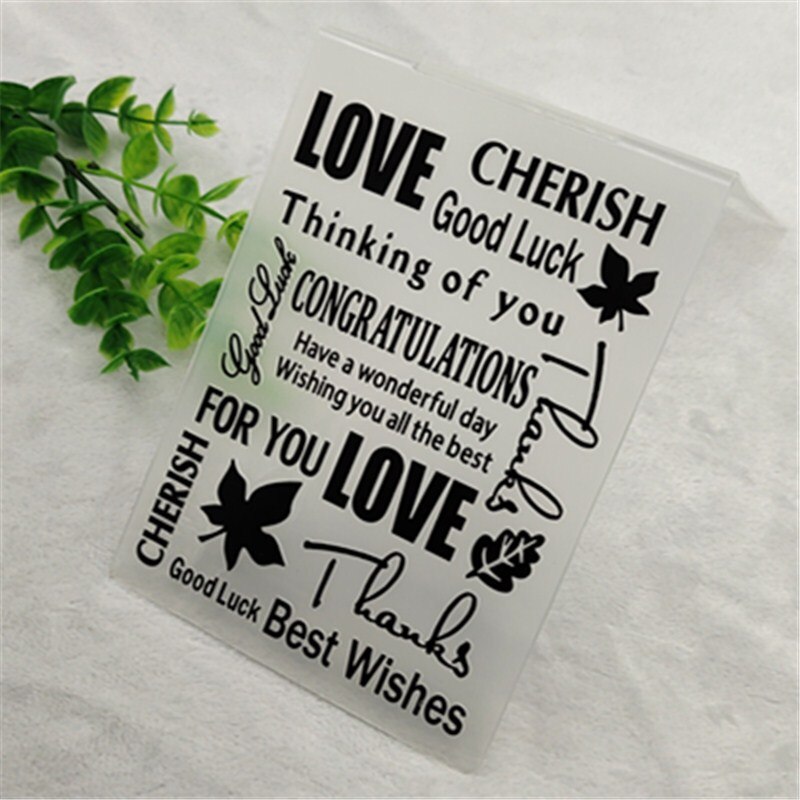 GUTE Glück Präge Ordner Für stoßen Präge FÜR SIE LIEBE Vorlage Scrapbooking Handwerk Schablone Diy Album Papier Papier