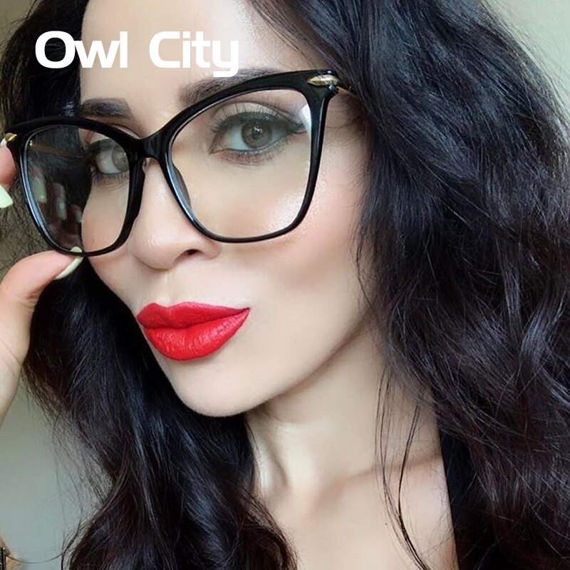 Katze Auge Frauen Brillen Rahmen Metall Myopie Optische Gläser Rahmen Männer Brillen schlicht Klar Brillen