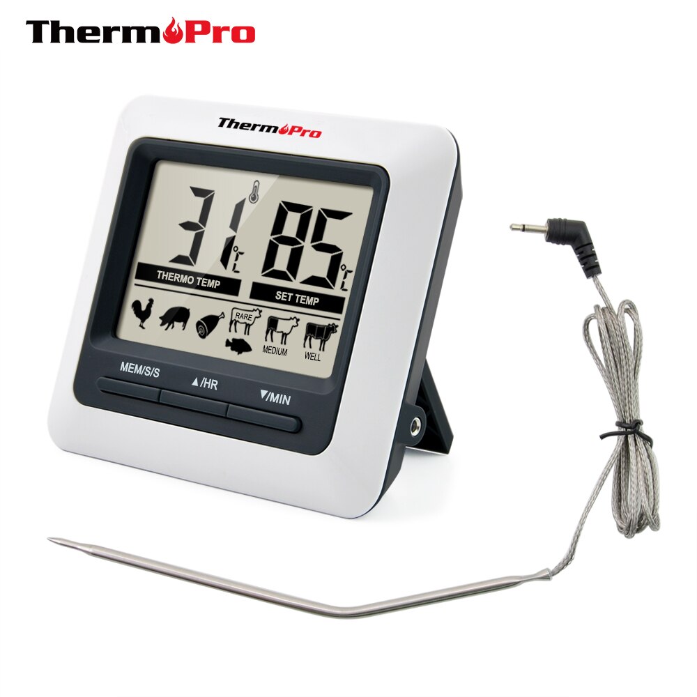 ThermoPro TP04 Große LCD Digital Küche Lebensmittel Fleisch Kochen Thermometer für BBQ Grill Ofen Raucher