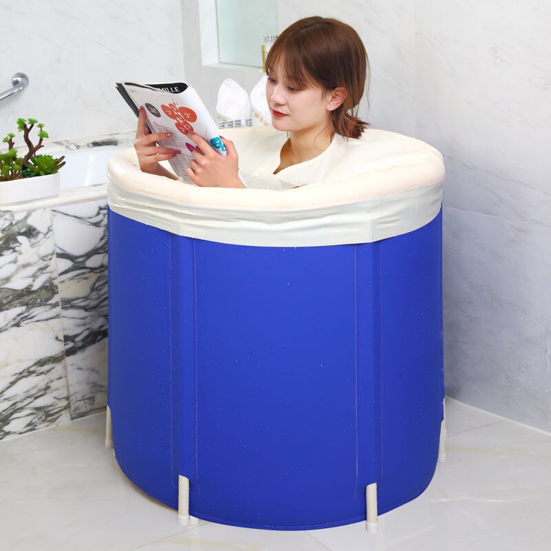 Freies Luft Tragbare Faltbare Badewanne Badewanne Verdickt mit Thermische Schaum Klapp Fass Haushalt Erwachsene Schlecht