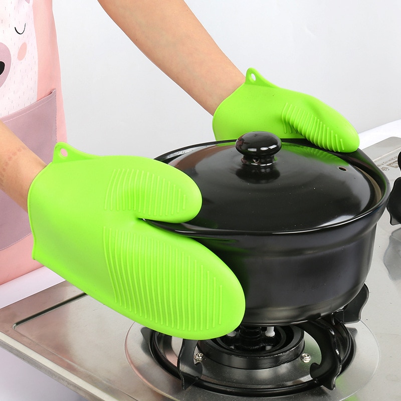 Silikon Ofen Handschuhe Hitze Beständig Topf Halfter nicht Unterhose Küche Ofen Handschuhe für Kochen Backen Grillen Grill flexibel Handschuhe