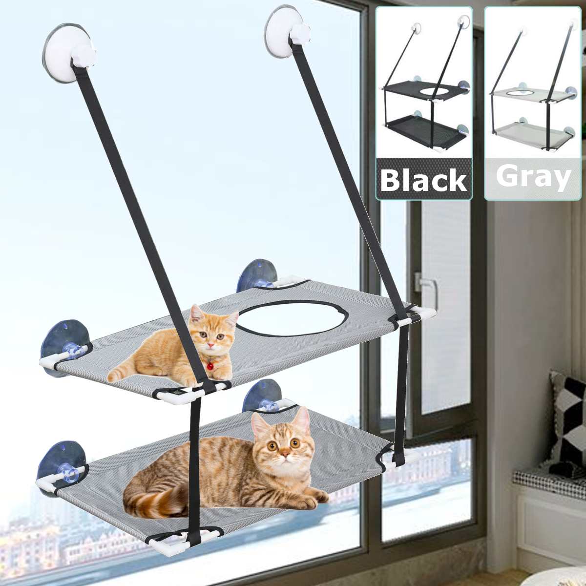 Nette Haustier Hängenden Betten Lagerbier 10kg Katze sonnig Fenster Sitz Montieren Haustier Katze Hängematte Komfortable Katze Haustier Bett Regal sitz Betten