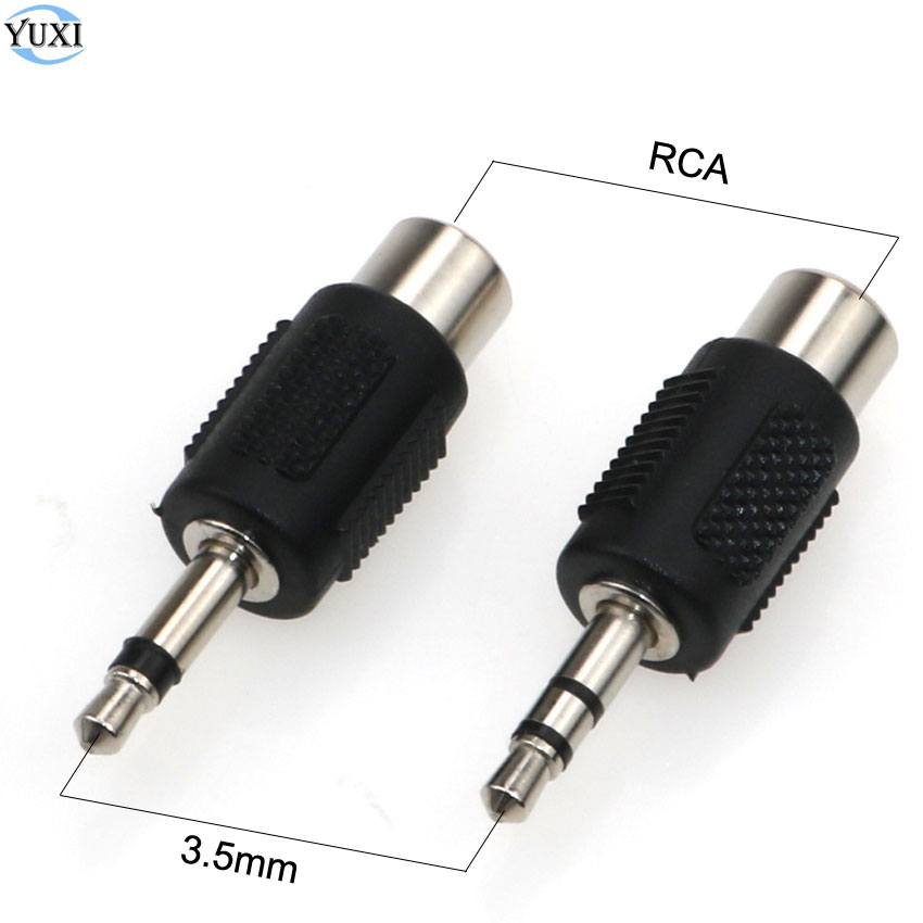 YuXi RCA Jack Stecker zu Jack 3,5 MM Mono/Stereo Stecker Adapter Nickel überzogene kunststoff Audio- RCA Stecker