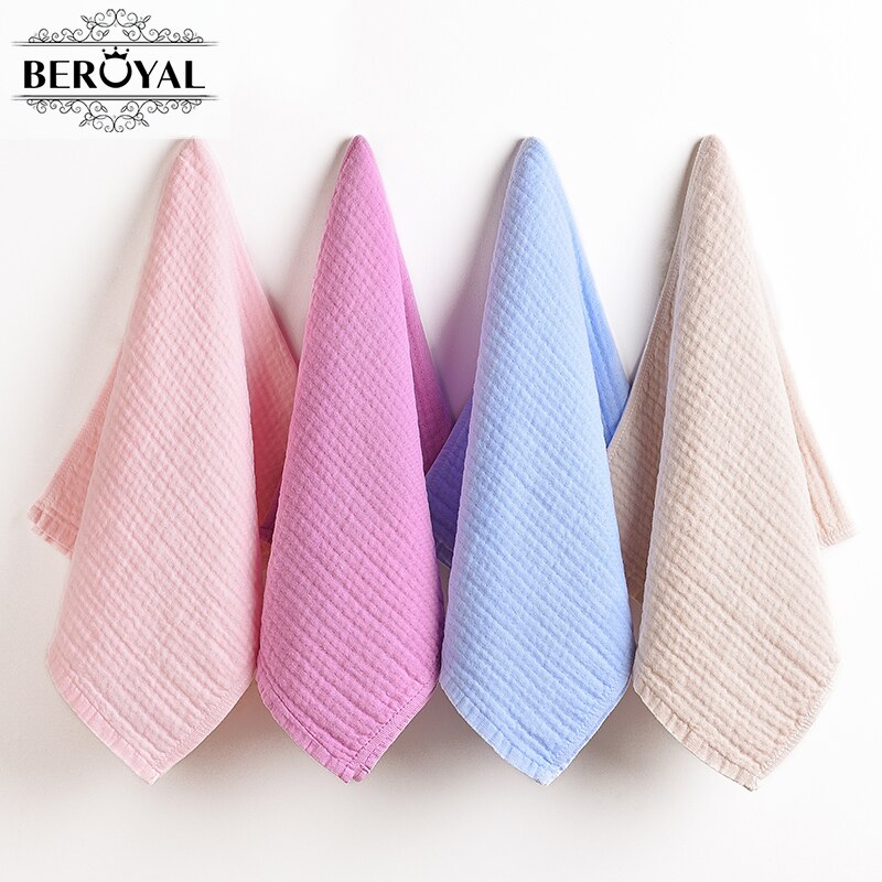 Beroyal Baumwolle Handtücher-1 stücke Hand Handtücher Ebene Handtücher Schlecht Solide toallas Weihnachten Handtuch Schnell Trockenen Handtuch 34*74cm