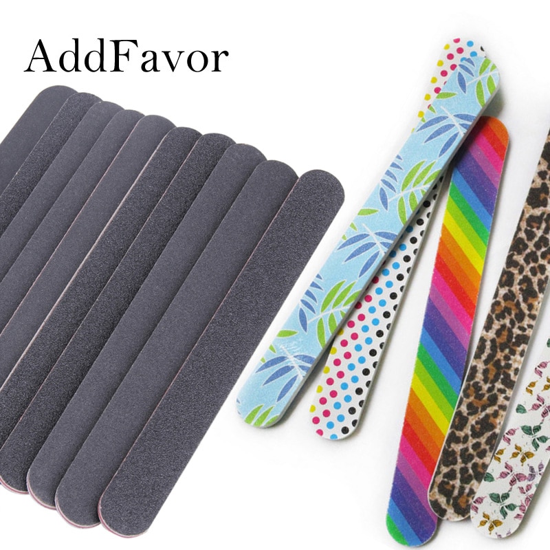 Addfavor 5 Stck Nagel Datei 100/180 Streugut Schleifen Puffer Block Schmirgel Gremium Dateien Für NäGel Kunst Pedikübetreffend Manikübetreffend Werkzeuge Schwarz