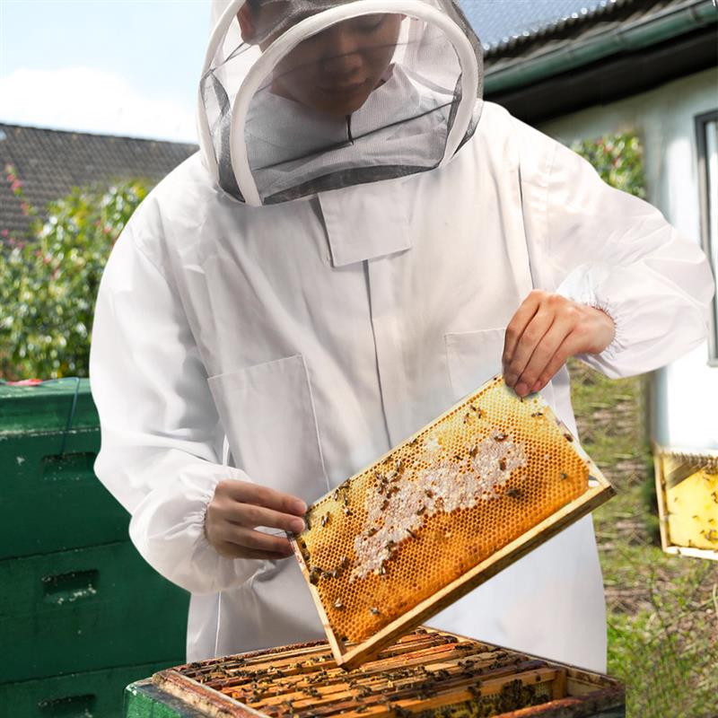 Volle Körper Bienenzucht Kleidung Schleier Haube Handschuhe Hütte Tuch Jacke Schutzhülle bienenzucht anzug imker Biene anzug ausrügestochen