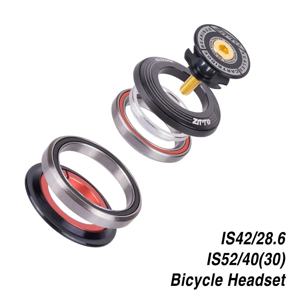 4252ST Rennrad Kegel Rohr Gabel Gerade Rohr Lenksäule ist42 ist52 42mm 52mm Fahrrad Headset Lager Fahrrad Headset