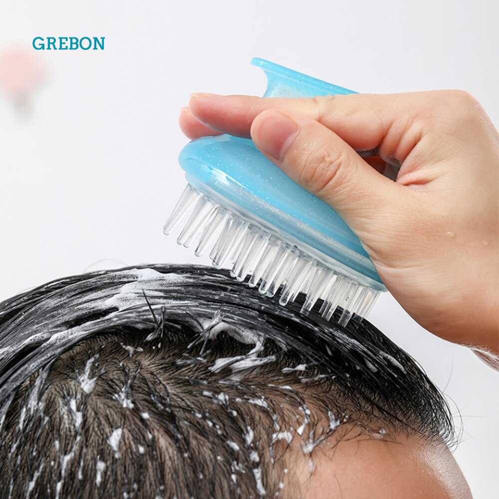 Silikon Haar Pinsel Shampoo Kopfhaut Massagegerät Kamm Kopf Spa Abnehmen Massage Pinsel Körper Haar Waschen Dusche Peeling Lippe Pinsel Werkzeug