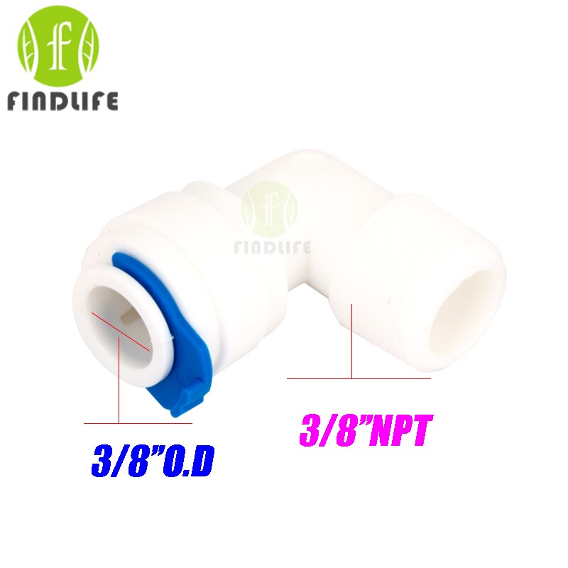 Wasserfilter Teile 5 stücke 3/8 "OD Schlauch * 3/8" NPT BSP Ellbogen Männlich Schnellkupplung für ro wasserfilter System 4066