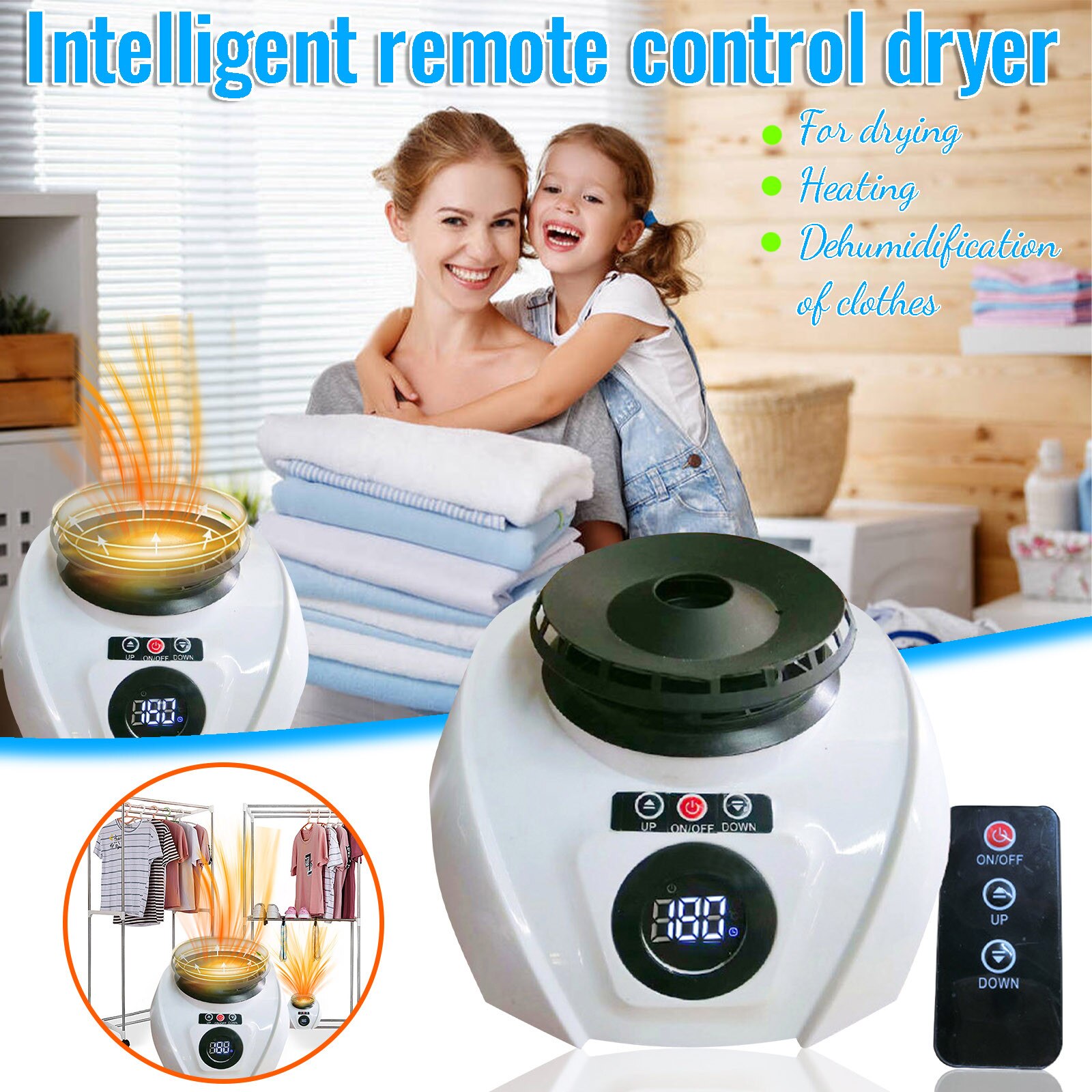 Stumm Sterilisieren Tragbare Elektrische Kleidung Trockner Luft Trockner Kleidung Baby Tuch Trocknen Maschine Schuh Trockner Secadora De Ropa