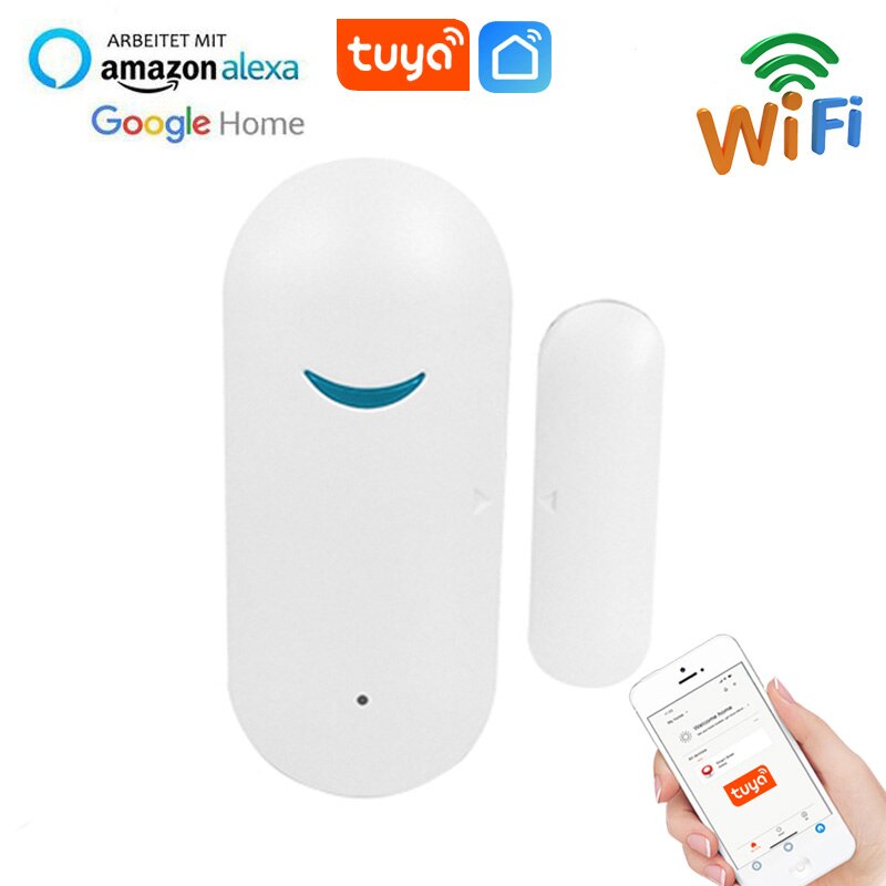 Tür Fenster Sensor Drahtlose Verbindung Clever Mini Tür Sensor Arbeit Mit Alexa Google Heimat Tuya/Clever Leben APP Clever hause