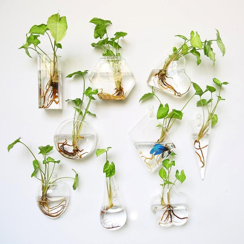 8 formen DIY Klare Hängende Glas Vase Blume Pflanzen Terrarium Zauberstab Aquarium Aquarium Behälter Homw Dekor