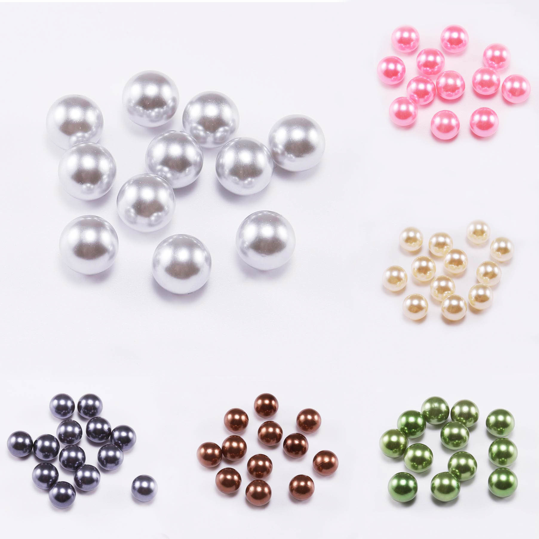 mischen Größe 3/4mm DiYPearl Perlen Mit See Bunte Perlen Runde Acryl Nachahmung Perle Diy Für Schmuck Machen Nagel Kunst