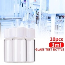 10 stücke/einstellen 3,0 ml Glas Container Labor Chemische Biomedizinischen Samen Medizin Sicher Bequem Glas Fläschchen Leck Beweis Reagenz