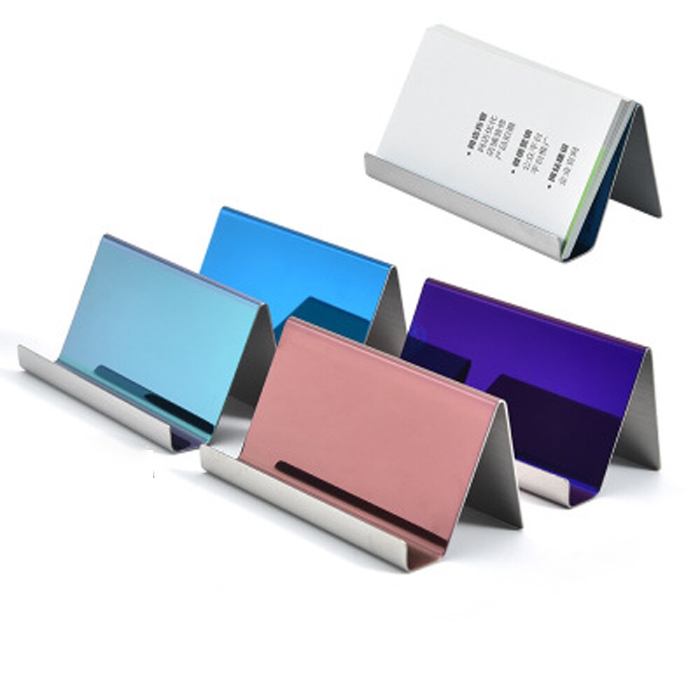 hoch-Ende-Edelstahl Visitenkarte Halfter Ausstellung Geschäft Kreative Einfache Und Modische Metall Visitenkarte Halfter