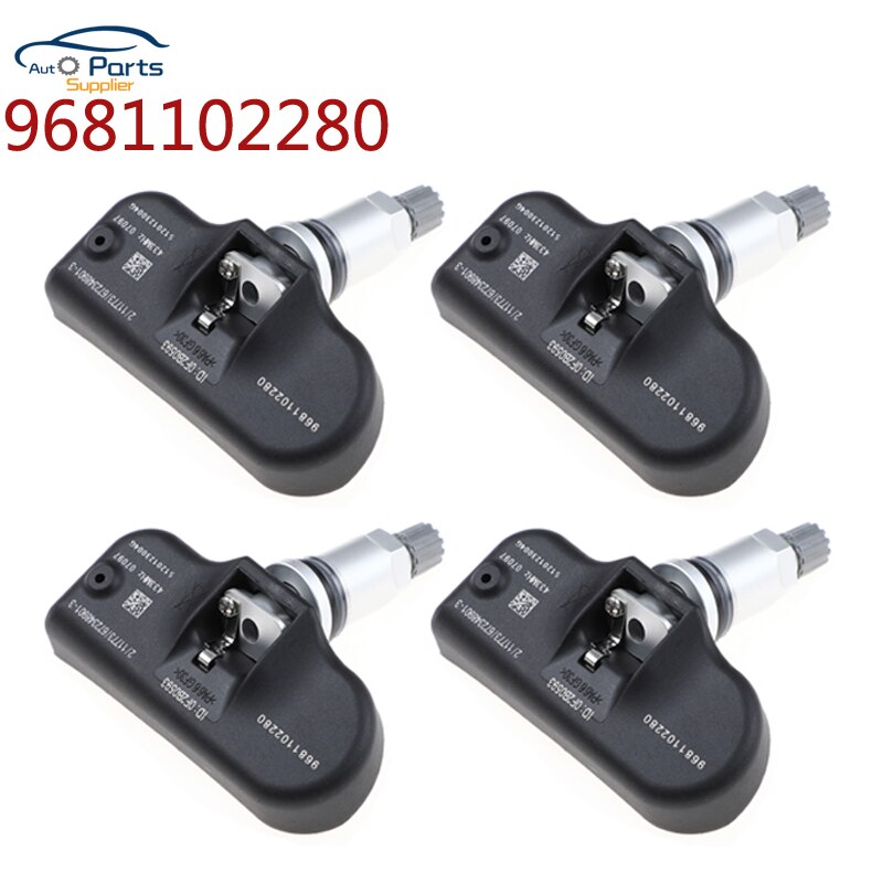 4 stücke Neue Reifen Druck Überwachung System TPMS Sensor Für Peugeot Citroen 9681102280 433MHZ