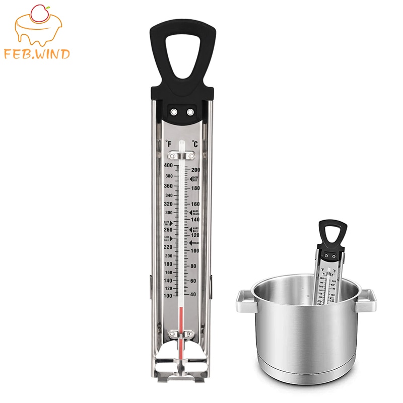 Beste Glas Süßwaren/Zucker/Süssigkeit Thermometer Lebensmittel Kochen Thermometer Für Öl Braten Wasser Frittieren Thermometer Friteuse 171