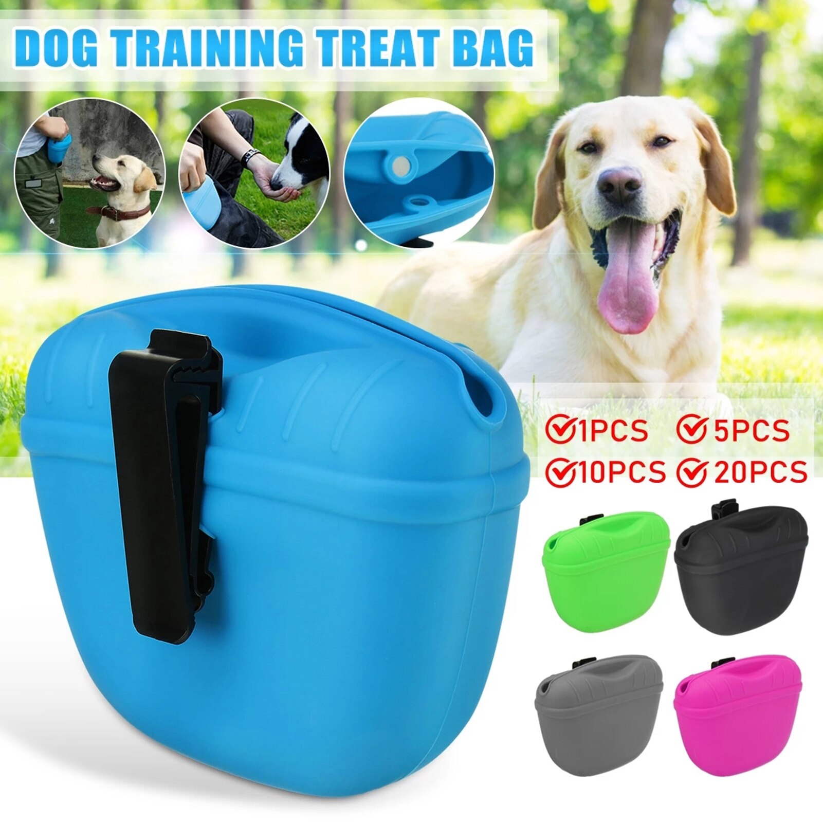 Haustier Ausbildung Behandeln Tasche Ich bin Freien Hund behandeln Tasche Taille Futter Bündel Tasche Silikon Welpen Einfach Belohnung Snack Tasche Für Haustier HUN