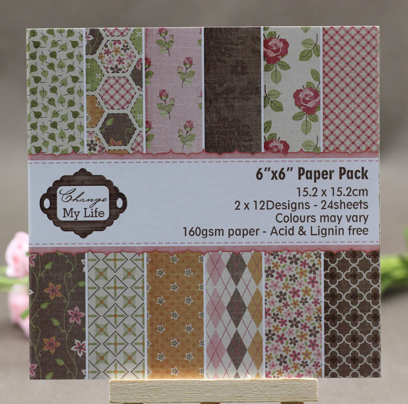 24 blätter 6 'X6' Papier Pad Mein Leben Gemusterten Papier Scrapbooking Papier Packung handgefertigt Handwerk papier handwerk Hintergrund Pad