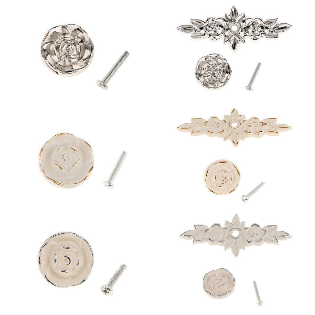Rose Blume Schrank Knopf Küche Schrank Schublade Schrank ziehen Griff Heimat Hardware-