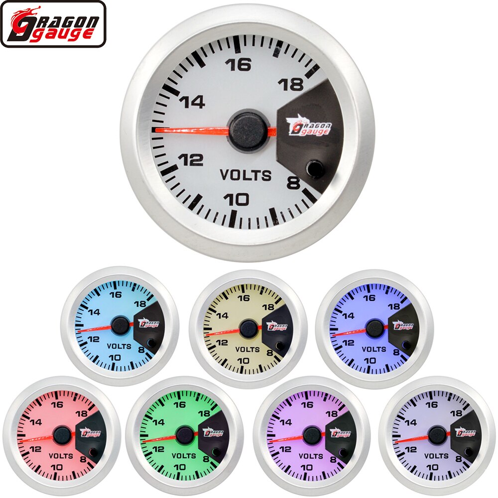 Drachen 52mm Auto Auto Motorrad 12V Batterie Stepper Motor- Selbst-Prüfung Funktion Voltmeter Meter Voltgage Volt Messgerät freies