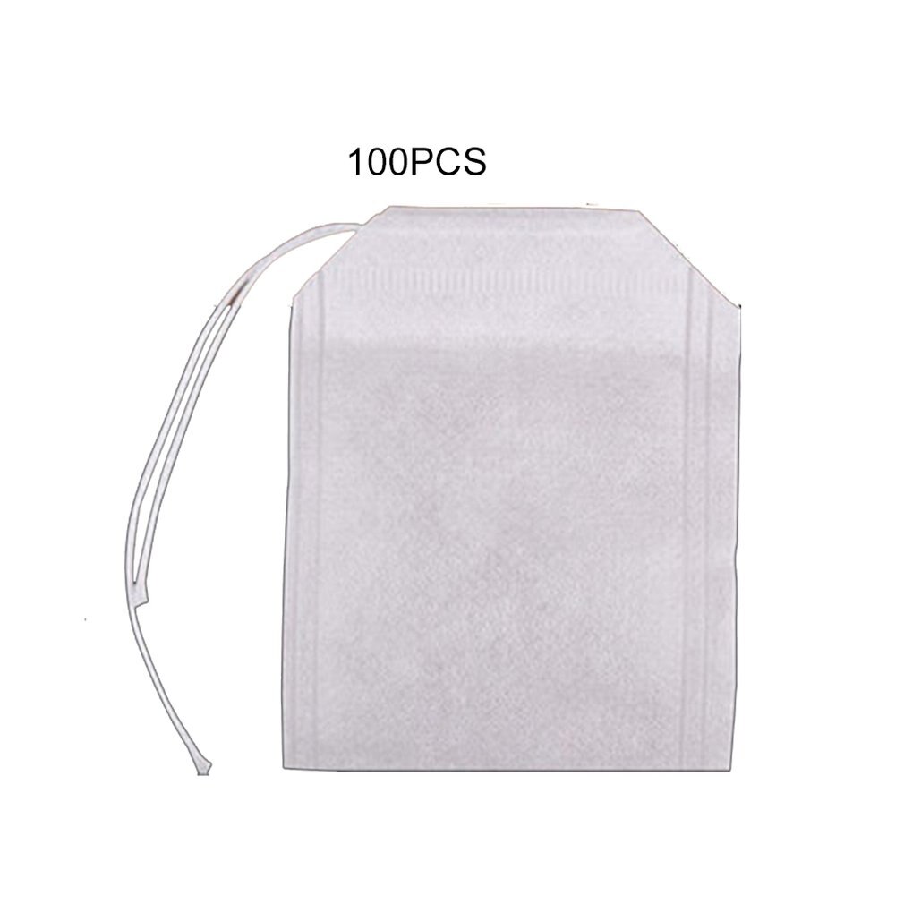 50/100 stücke Einweg Tee Filter Taschen teekugeln Leere Kordelzug Dichtung Filter Tee Taschen Kordelzug Kraut verlieren Tee tasche