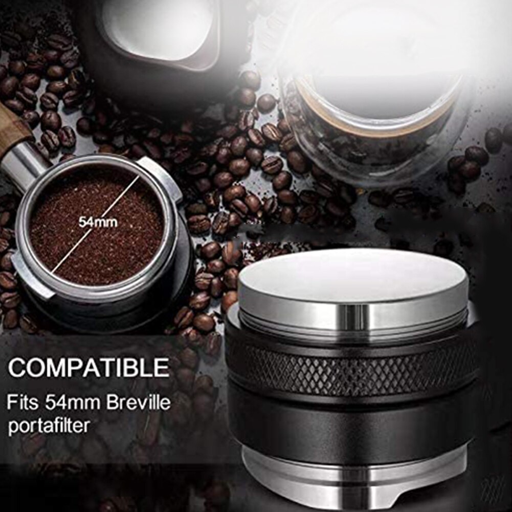 53mm Kaffee Verteiler manipulieren Leveler Dual Kopf Kaffee Leveler Einstellbare Tiefe Espresso Hand Kegel Hause Werkzeug für 54mm