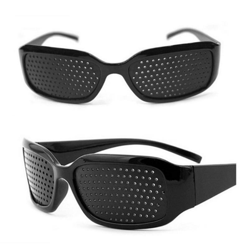 heiße Neueste Schwarz unisex Vision Augen ÜSpund Sehkraft Vision Verbessern Nadelloch Brille Brillen Heilung Pflege Brillen