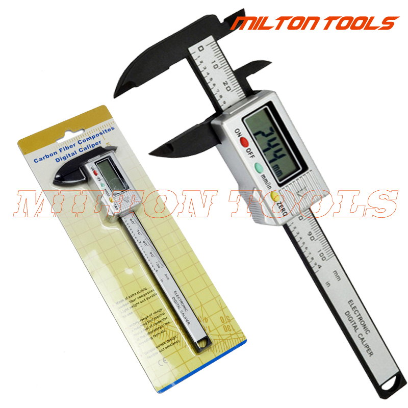 150mm/6 'Kohlenstoff Fiber Digitale Sattel 100mm/4 zoll kunststoff Messschieber Messgerät elektronische kunststoff sattel Schieberegler Lineal messer
