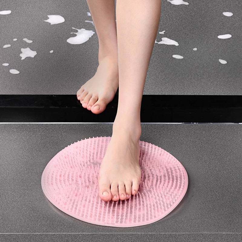 31cm Runde Silikon Schlecht Massage Kissen Pinsel Für Faul Füße Waschen Sauber Tote Haut Schlecht Artefakt Zurück Kissen Dusche fuß