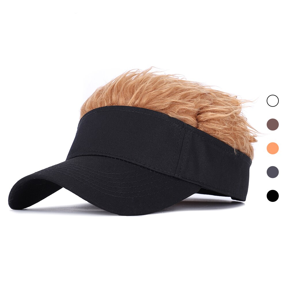 Hütte Mit gespickt Perücken Männer Frauen lässig Sonnenschirm Einstellbare Sonnenblende Baseball Kappe Mit Versetzt Haare Perücke Baseball Hütte
